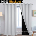 Rideaux 100% occultants gris clair 108 pouces de long